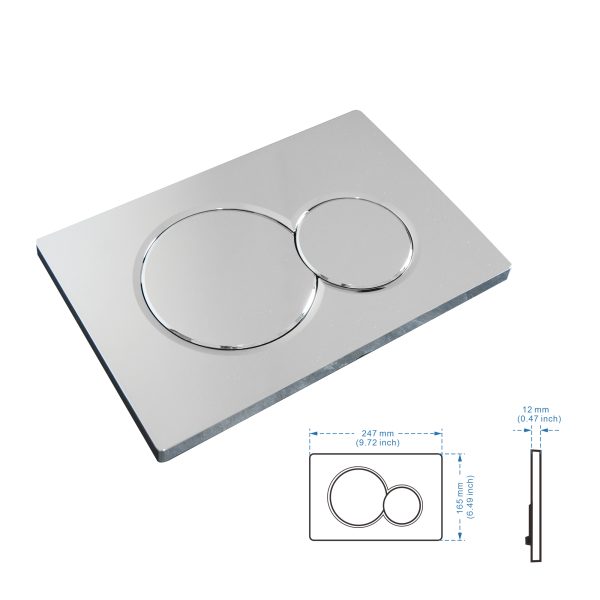 Dual-Flush Actuator Plate for Concealed Cisterns Polished Chrome Compatible with 115.770.21.5 Sigma01 Series