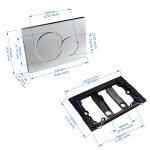Dual-Flush Actuator Plate for Concealed Cisterns Polished Chrome Compatible with 115.770.21.5 Sigma01 Series - Image 5